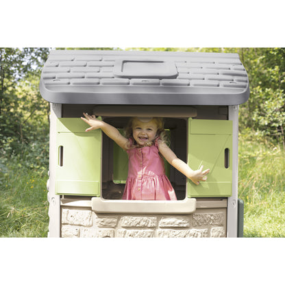 Casa Infantil Smoby Life Jura Lodge Exterior com Portas e Persianas