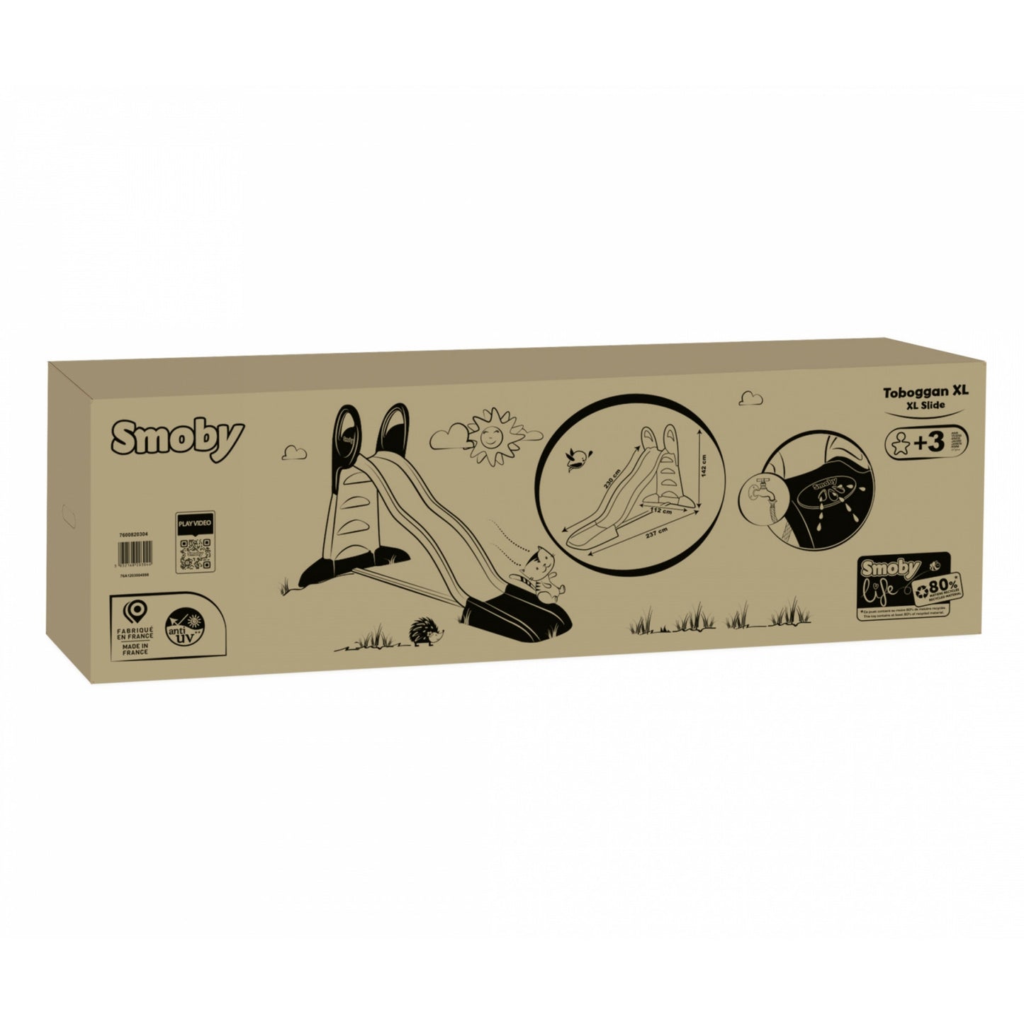 Escorrega Smoby Life XL Dupla Onda com Ligação de Água