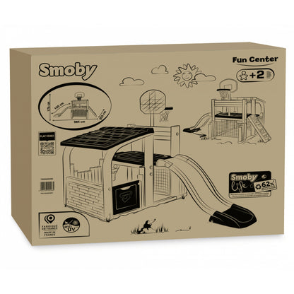 Parque Infantil Smoby Life Fun Center com Escorrega e Escalada