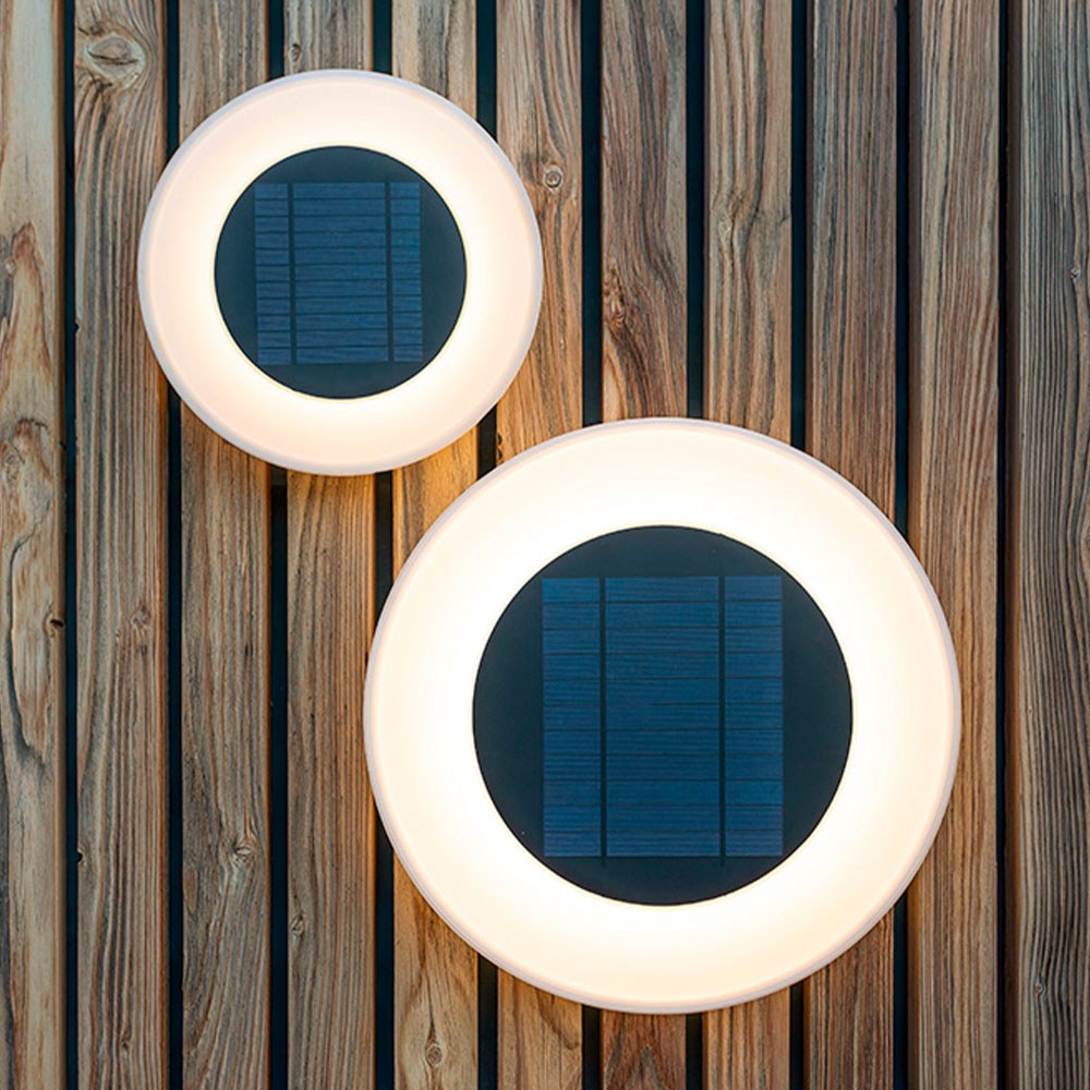 Aplique led solar wally 27, branco, Ã¸27 x 5 cm_0