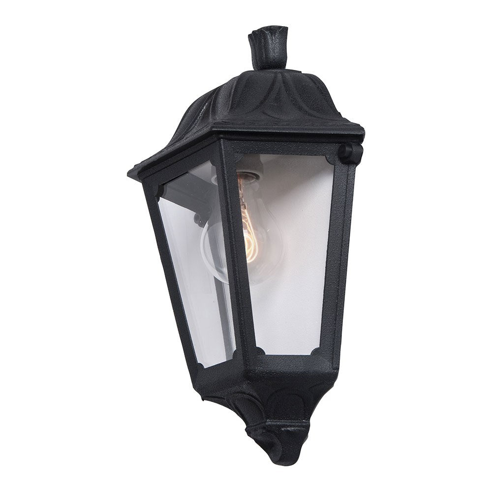 Candeeiro de parede iesse, transparente, e27, preto, 220 x 105 x 350 mm_0