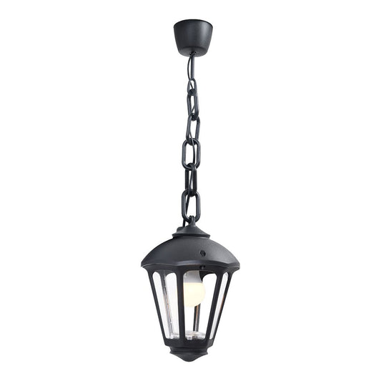 Candeeiro de teto com corrente sicar/giampy, transparente, e27, preto, Ã¸210 x 750 mm_0