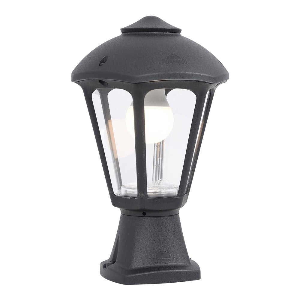 Candeeiro para muro disma/giampy, transparente, e27, preto, Ã¸210 x 330 mm_0