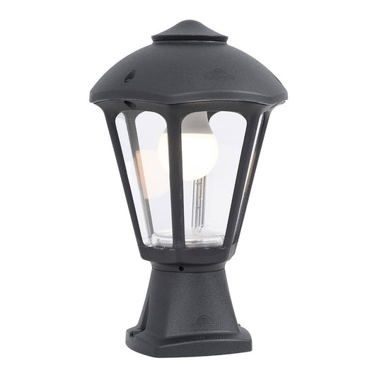 Candeeiro para muro disma/giampy, transparente, e27, preto, Ã¸210 x 330 mm_0