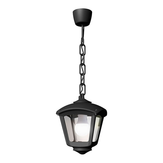 Candeeiro de teto com corrente sicar/roby, transparente, e27, preto, 195 x 195 x 700 mm_0