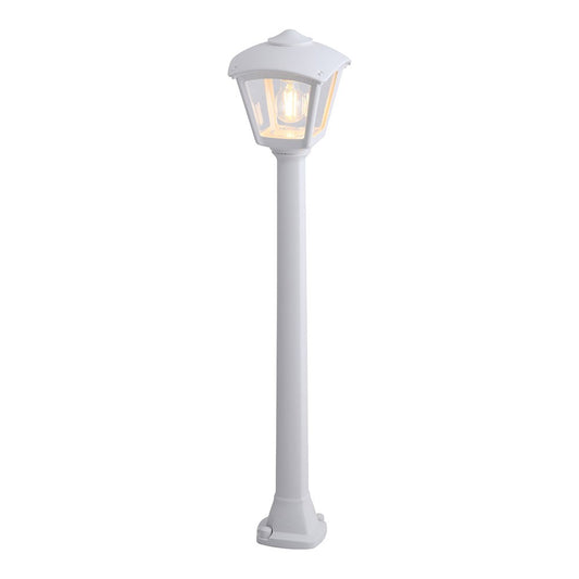 Candeeiro baliza com poste giaffa/roby, transparente, e27, branco, 195 x 195 x 945 mm_0
