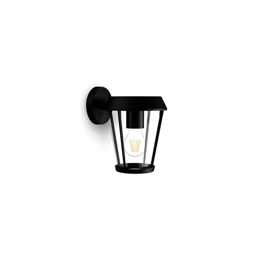 Candeeiro de parede exterior sunera e27 25 w sem lÃ¢mpada, preto, com luz para baixo_0