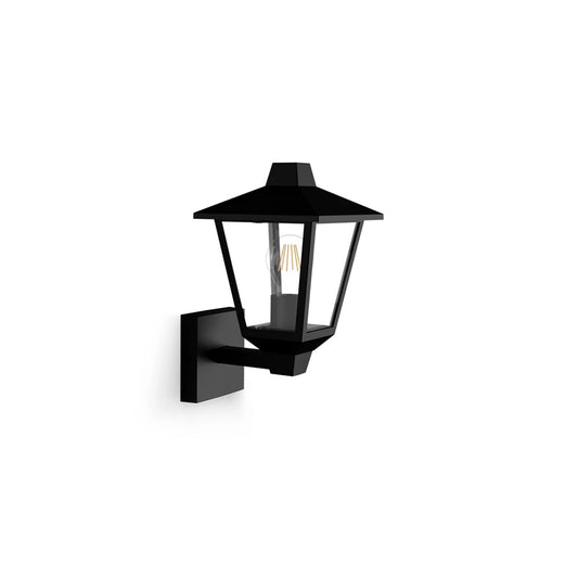 Aplique de parede para exterior kinno, e27, 25 w, sem lÃ¢mpada, preto, luz ascendente_0