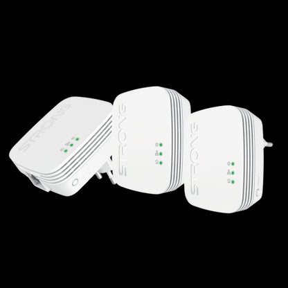 Strong Powerline 600 Triple Pack Mini 600 Mbit/s Ethernet Blanco 3 pieza(s)_0