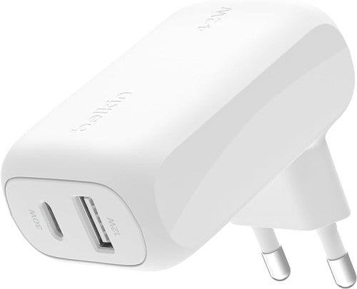 CARICABATTERIA DOPPIA PORTA 30W USB-C PD PPS + 12W USB-A - BIANCO_2