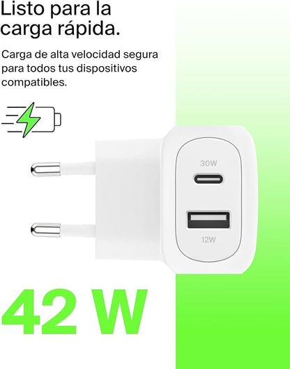 CARICABATTERIA DOPPIA PORTA 30W USB-C PD PPS + 12W USB-A - BIANCO_3