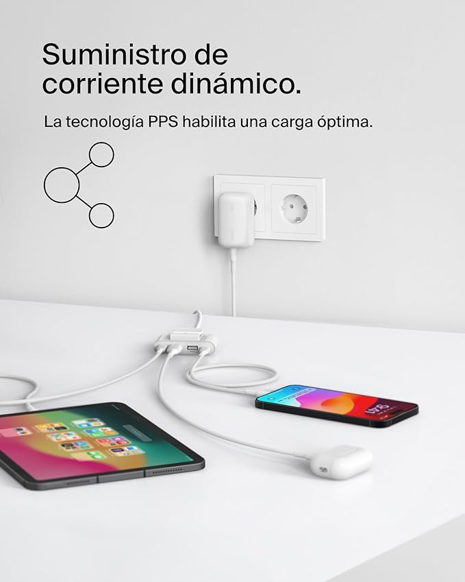 CARICABATTERIA DOPPIA PORTA 30W USB-C PD PPS + 12W USB-A - BIANCO_5