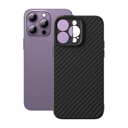Armored case for iPhone 14 Pro compatible with MagSafe Baseus Synthetic Fiber tempered glass - black_5