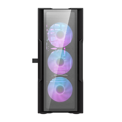 Darkflash DK431 Glass computer case (black) + 4 RGB fans_4
