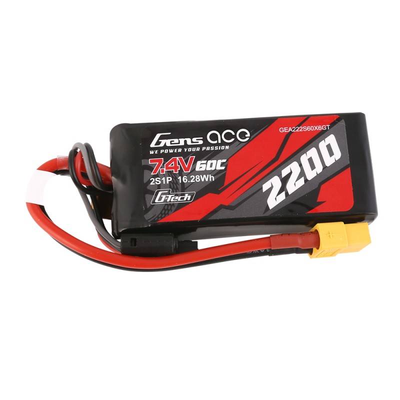 GensAce G-Tech LiPo 2200mAh 7.4V 60C 2S1P XT60 Battery_0
