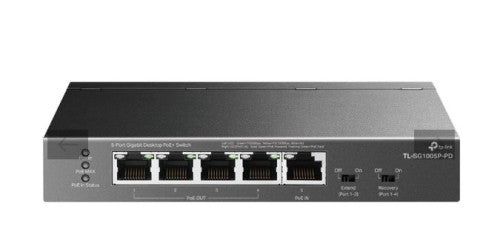 TP-LINK SWITCH GIGABIT DE SOBREMESA DE 5 PUERTOS CON 1 PUERTO POE++ DE ENTRADA Y 4 PUERTOS POE+ DE SALIDA PUERTO: 4Ã— PUERTOS GIGABIT POE+ DE SALIDA, 1Ã— PUERTO GIGABIT POE++ DE ENTRADA SPEC: LOS PUERTOS DE SALIDA POE SOPORTAN 802.3AF/AT, EL PUERTO DE_2