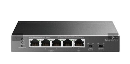 TP-LINK SWITCH GIGABIT DE SOBREMESA DE 5 PUERTOS CON 1 PUERTO POE++ DE ENTRADA Y 4 PUERTOS POE+ DE SALIDA PUERTO: 4Ã— PUERTOS GIGABIT POE+ DE SALIDA, 1Ã— PUERTO GIGABIT POE++ DE ENTRADA SPEC: LOS PUERTOS DE SALIDA POE SOPORTAN 802.3AF/AT, EL PUERTO DE_2