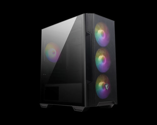 MSI MAG FORGE M100R carcasa de ordenador Midi Tower Negro, Transparente_0
