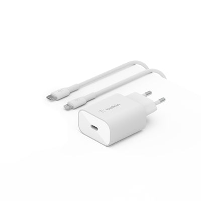 CARICABATTERIE DA MURO BOOST CHARGEÃ¢â€žÂ¢ 25W USB-C PD PPS CON CAVO USB-C/CINCLUSO - COLORE BIANCO_0