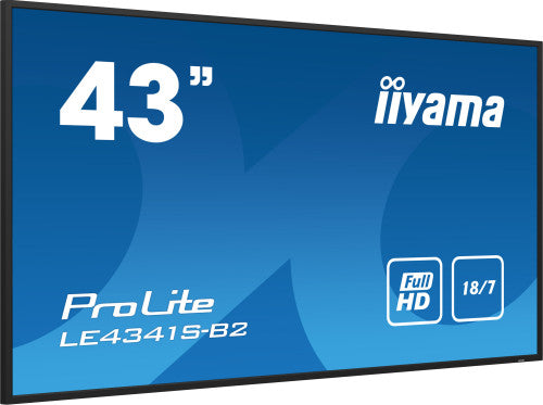 iiyama PROLITE LE4341S-B2 Pantalla plana para seÃ±alizaciÃ³n digital 108 cm (42.5") LCD 350 cd / mÂ² Full HD Negro 18/7_13