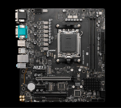 PLACA MSI PRO A620M-C EX,AMD,AM5,A620,2DDR5,128GB,VGA+DVI+HDMI+DP,GBLAN,4SATA6.0+2XM.2,4USB3.2+1USB3.2 TYPE-C,MATX_3