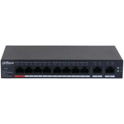Dahua Technology DH-CS4010-8GT-110 switch Gestionado L2 Gigabit Ethernet (10/100/1000) Energía sobre Ethernet (PoE) Negro_1