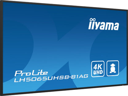 MONITOR IIYAMA 50" , UHD VA PANEL, HAZE 25%, 800CD/M, HORIZ Y VERT, SIGNAL FAILOVER, MM 2X 10W,  HDMI 2X, DP, USB 2.0 X2, WIFI, LAN, MEDIA PLAY USB PORT, CONTROL LAN / RS232C, IISIGNAGE2 (CMS/DMS), E-SHARE, ANDROID 11 OS,  24/7 OPERATION, VESA  (400X_5
