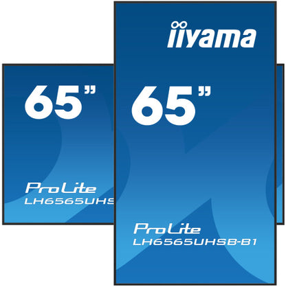 MONITOR IIYAMA 65" , UHD IPS PANEL, HAZE 1%, 800CD/M, HORIZ Y VERT, SIGNAL FAILOVER, MM 2X 10W,  HDMI 2X, DP, USB 2.0 X2, WIFI, LAN, MEDIA PLAY USB PORT, CONTROL LAN / RS232C, IISIGNAGE2 (CMS/DMS), E-SHARE, ANDROID 11 OS,  24/7 OPERATION, VESA  (400X_3