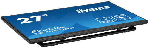 MONITOR IIYAMA 27" IPS BONDED PCAP 10P TOUCH, MPP2.0 (ACTIVE STYLUS) SUPPORTED, 2560X1440, FLAT BEZEL FREE GLASS FRONT, HDMI, DISPLAYPORT, 360CD/MÂ², USB HUB 2X 3.2, SPEAKERS, BOOKSTAND (T2755QSC-B1)_9