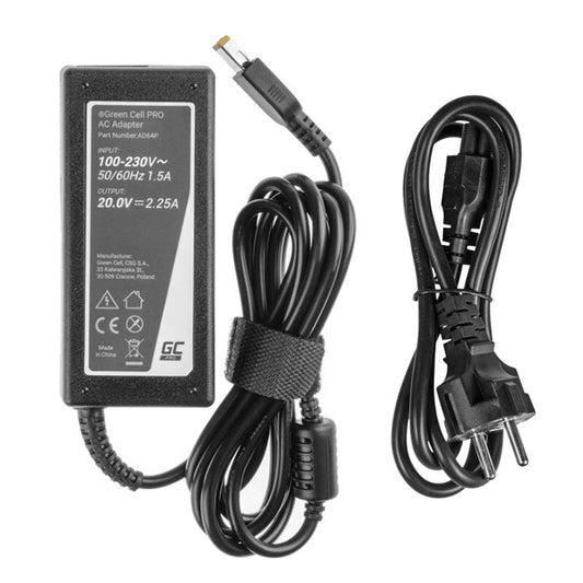 Power supply Green Cell PRO 20V 2.25A 45W for Lenovo G40-30 G50-30 V110-15IAP V130-15IGM Yoga 300-11IBR ThinkPad X240 T440_0