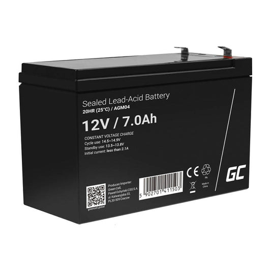 Green Cell AGM VRLA 12V 7Ah maintenance-free battery for UPS units_0