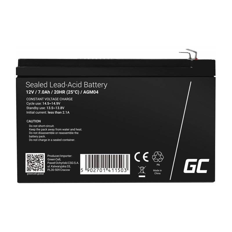 Green Cell AGM VRLA 12V 7Ah maintenance-free battery for UPS units_2