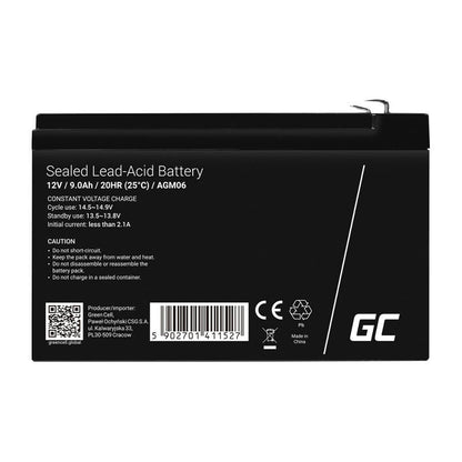Green Cell AGM VRLA 12V 9Ah maintenance-free battery for UPS units_4