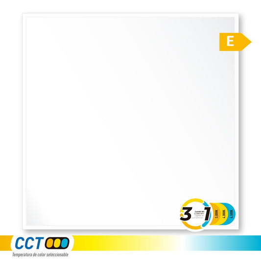 Painel de led, 40 w, 3 cct (3000-4000-6500 k), 4800 lm, 595 x 595 x 28 mm_0