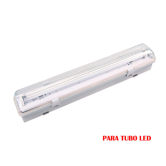 Armadura fluorescente estanca para tubo led 1x9w (eq. 18w) 220v 65cm ip65 edm_0