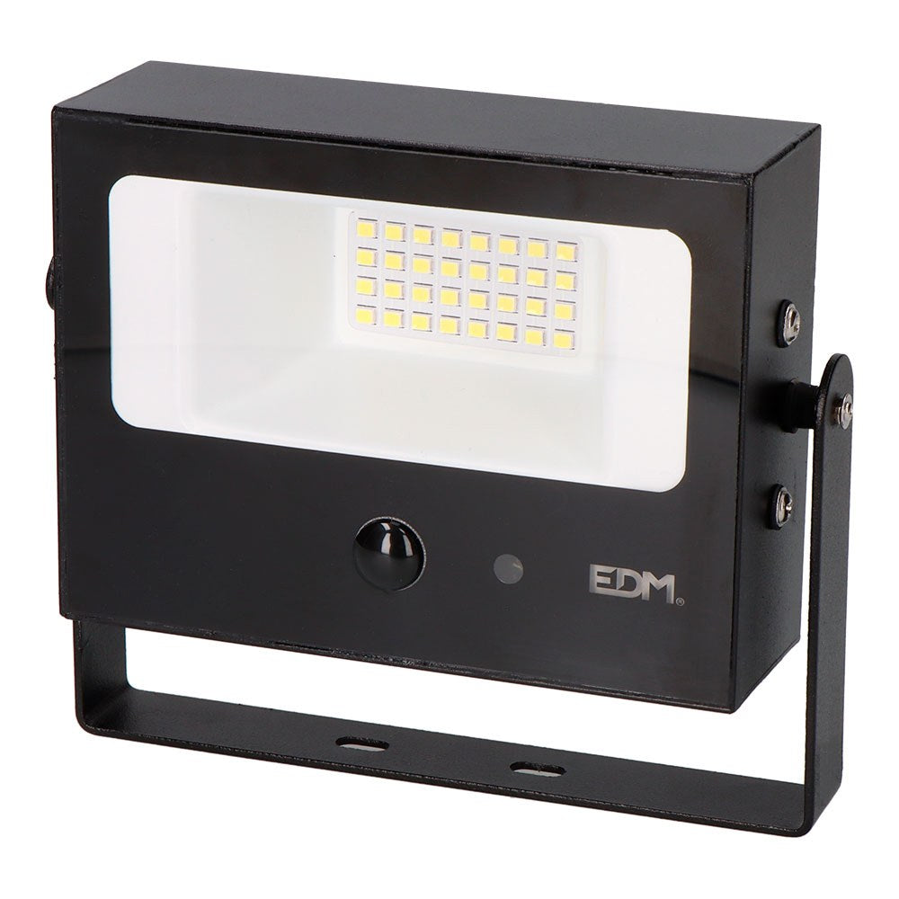 Projetor solar autobasculante, 10 w, 1800 lm, 6500 k, com sensor de movimento, preto_0