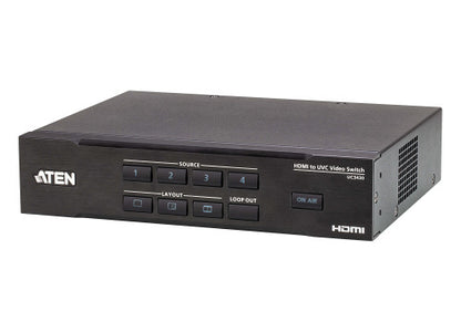 ATEN Conmutador de vÃ­deo HDMI a USB de 4 entradas CAMLIVEâ¢ PRO 4K_0