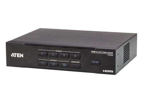 ATEN Conmutador de vÃ­deo HDMI a USB de 4 entradas CAMLIVEâ¢ PRO 4K_0