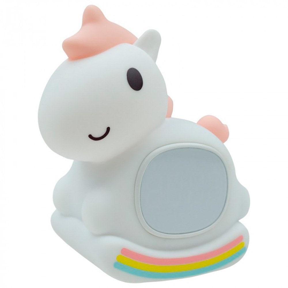 LÃ¢mpada noturna led rgb recarregÃ¡vel com despertador modelo unicÃ³rnio de balanÃ§o_0