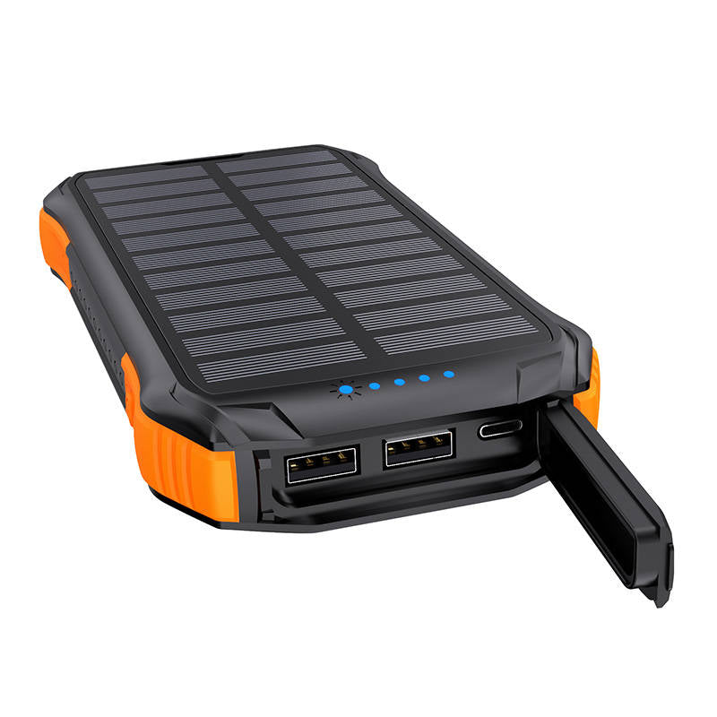 Choetech B659 solar induction power bank 10000mAh Qi 5W - orange_3