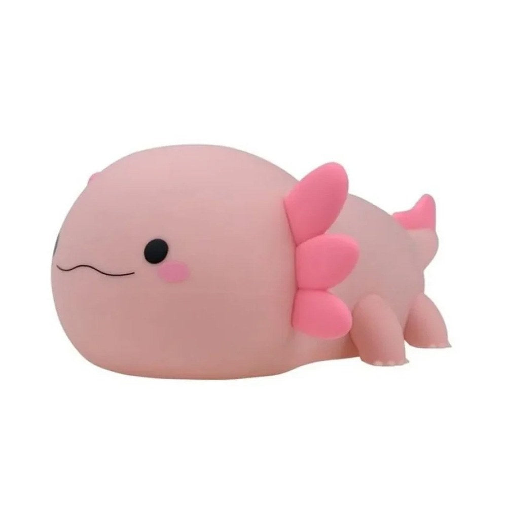 LÃ¢mpada noturna led recarregÃ¡vel modelo salamandra axolote rosa_0