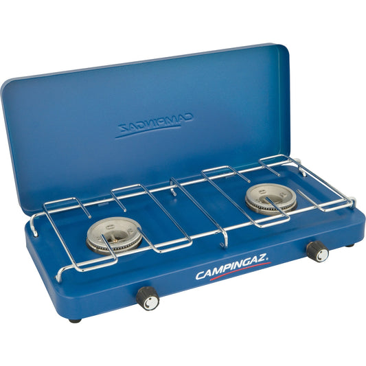 Fogão de Campismo a Gás Campingaz Base Camp / 43 cm / 2 bicos / Azul