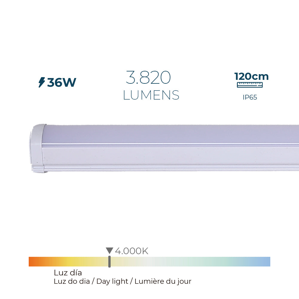 Fita led electrÃ³nica 36 w 4.000 k daylight 3.820 lm 120 x 4,6 x 5,1 cm_0