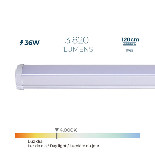 Fita led electrÃ³nica 36 w 4.000 k daylight 3.820 lm 120 x 4,6 x 5,1 cm_0