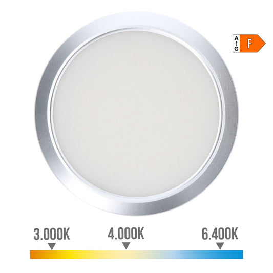 Downlight ajustÃ¡vel superfÃ­cie/encastrar led 20w 2.050lm embelhecedor cromada.3 temperaturas de luz. edm_0