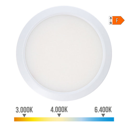 Downlight ajustÃ¡vel superfÃ­cie/encastrar led 20w 2.050lm embelhecedor branco.3 temperaturas de luz. edm_0