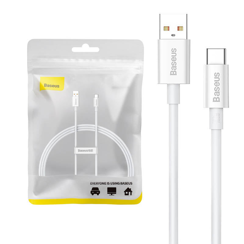 Cable USB do USB-C Baseus Superior 100W 1m (white)_0