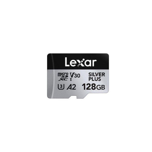 LEXAR 128GB LEXAR HIGH-PERFORMANCE SILVER PLUS MICROSDXC UHS-I, UP TO 205MB/S READ 150MB/S WRITE C10 A2 V30 U3,WITH ADAPTER_0