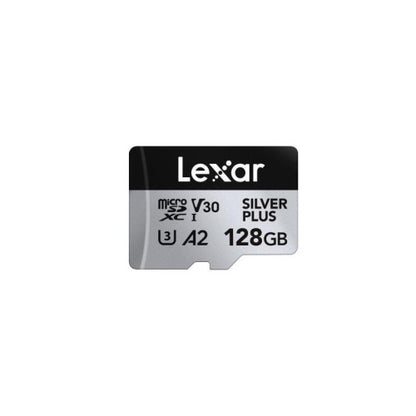 LEXAR 128GB LEXAR HIGH-PERFORMANCE SILVER PLUS MICROSDXC UHS-I, UP TO 205MB/S READ 150MB/S WRITE C10 A2 V30 U3,WITH ADAPTER_0