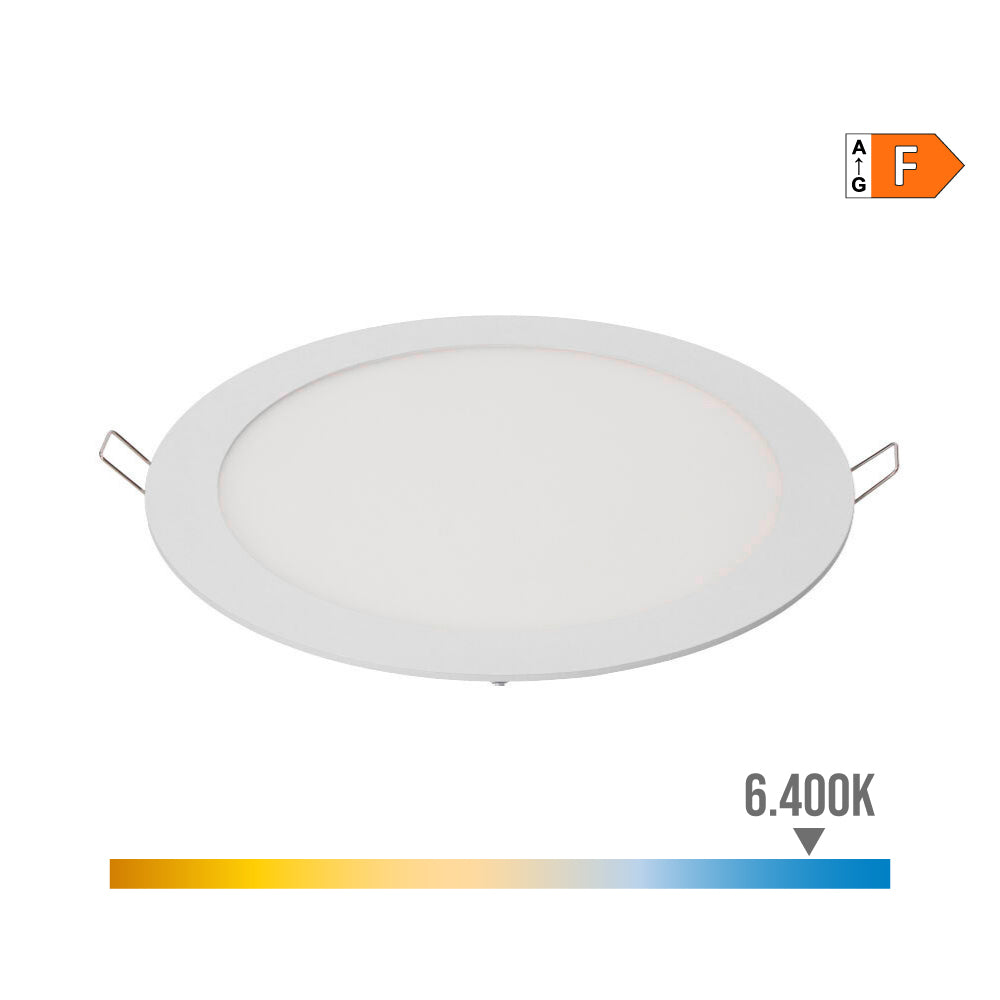 Downlight led de encastrar redondo 20 w luz fria 6400 k 1500 lm branco Ã¸22,5cm_0